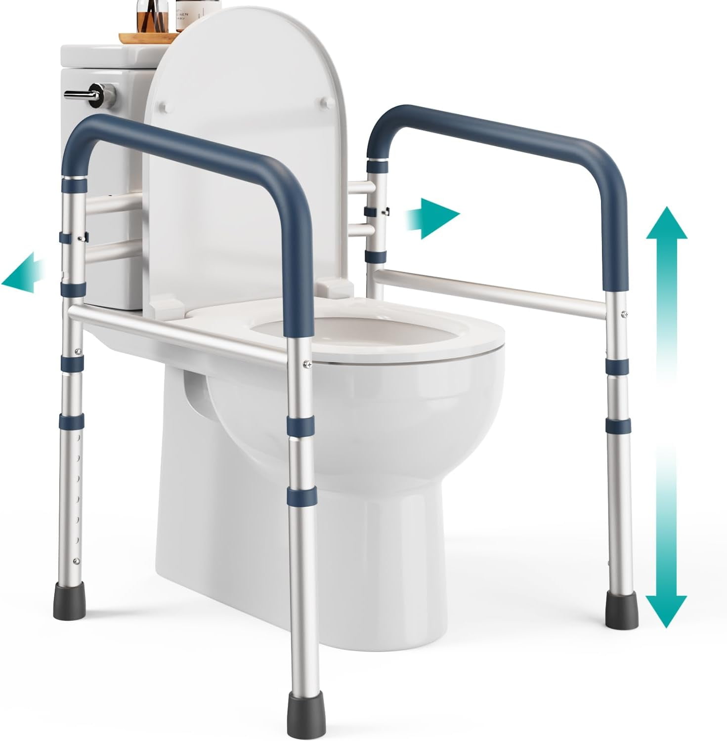 Toilet Safety Rails (350 lb) FSA/HSA Eligible Adjustable Toilet