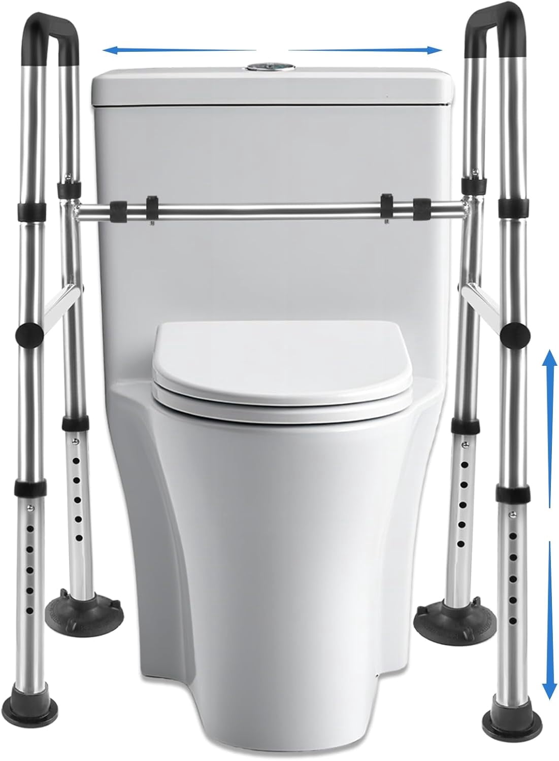Toilet Safety Rails, Adjustable Toilet Safety Frame & Rails, Toilet ...