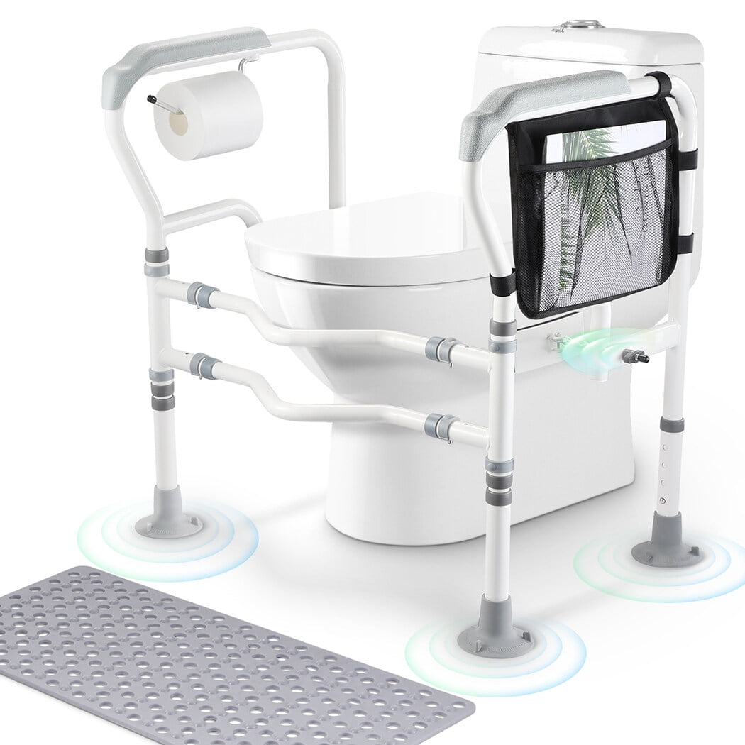 Toilet Safety Rails for Elderly, Heavy Duty Toilet Safety Frame with