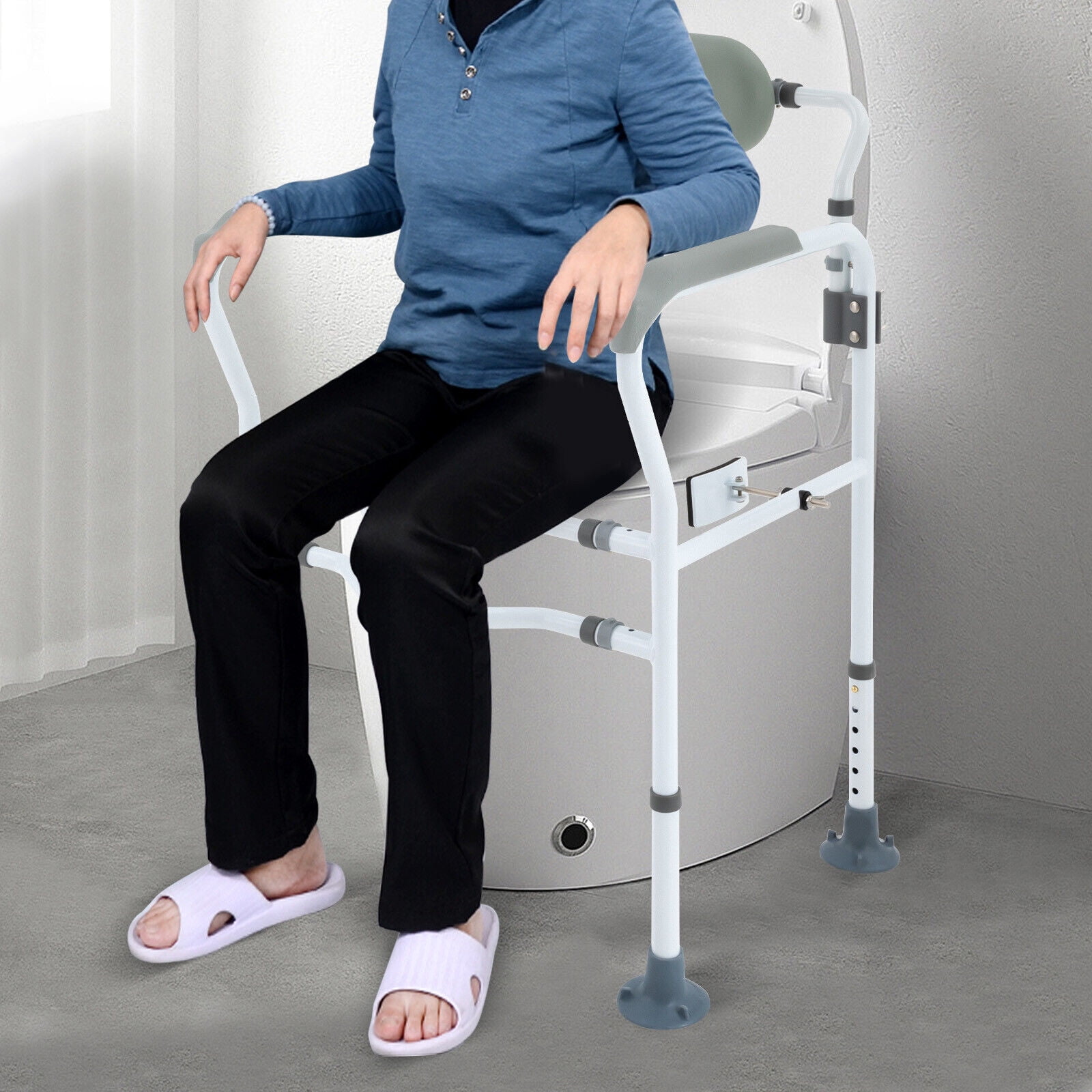 Toilet Safety Rails Handle for Elderly Disabled Handicap with Created ...