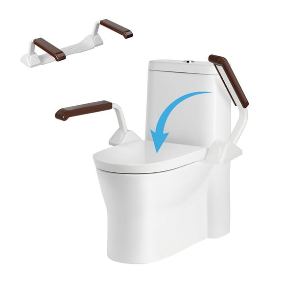 Toilet Safety Rails for Seniors520lbs), Adjustable Toilet Handle for The Elderly and Disabled, Handicap Toilet Safety Frame Grab Bars, Toilet Support Rails