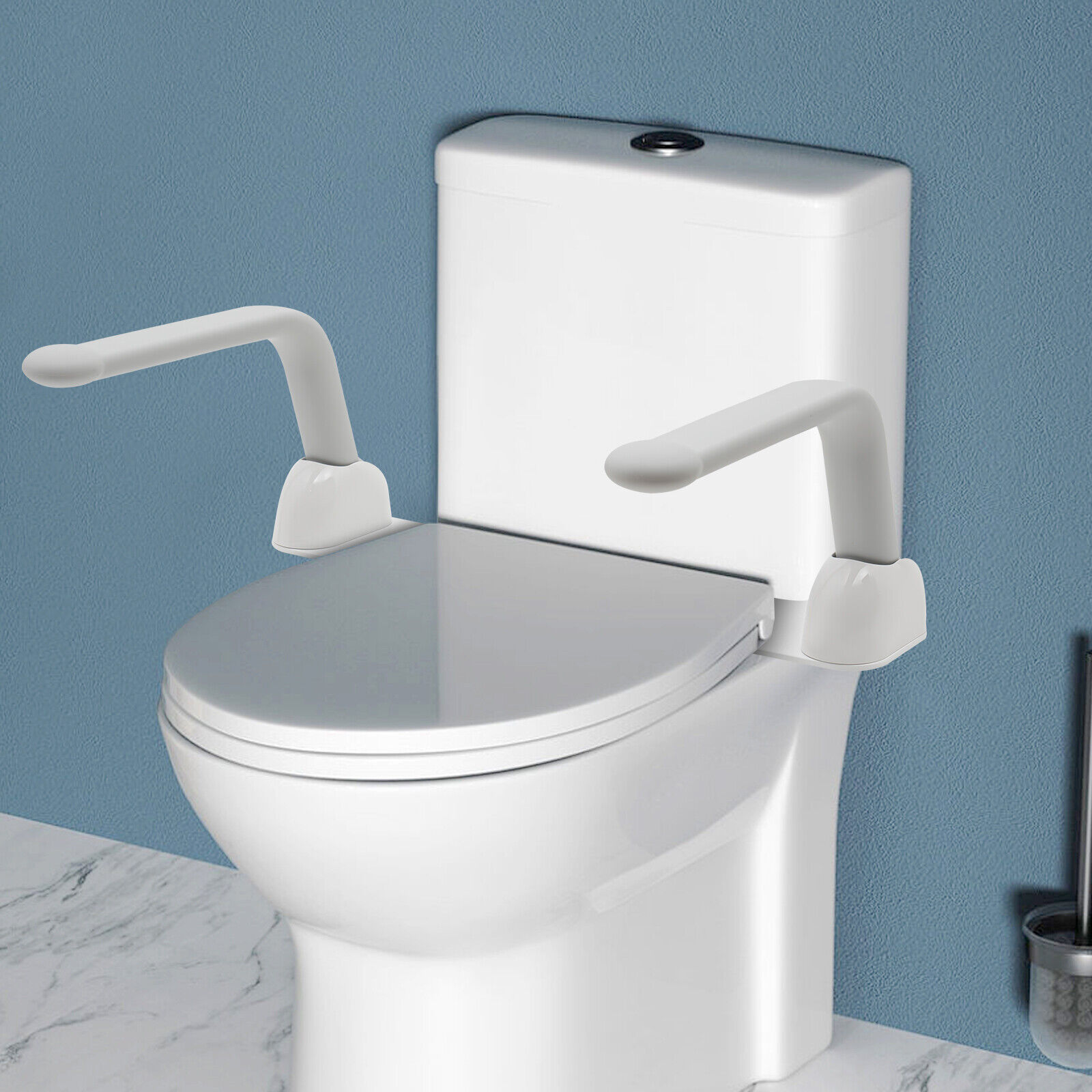 Toilet Safety Rails, Toilet Handicap Rails with Arms, Foldable Toilet