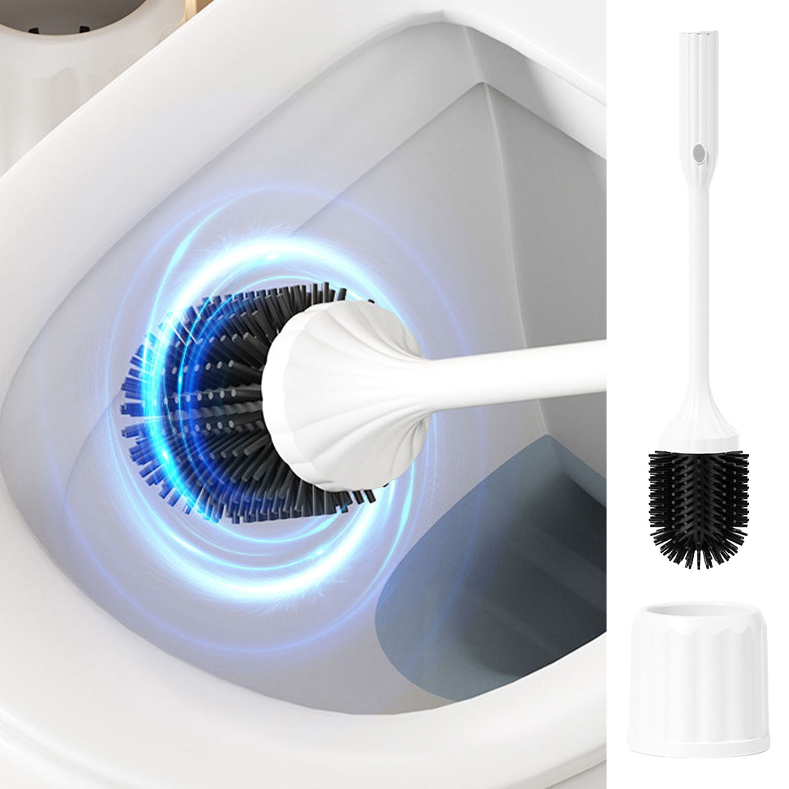 Toilet Scrubber Silicone Toilet Brushes For Bathroom With Holder Toilet Brush Cleaner Toilet Brush Floor Standing Without Drilling Watch Polish Porcelain And Polish Stainless Steel Plug Dish Soap