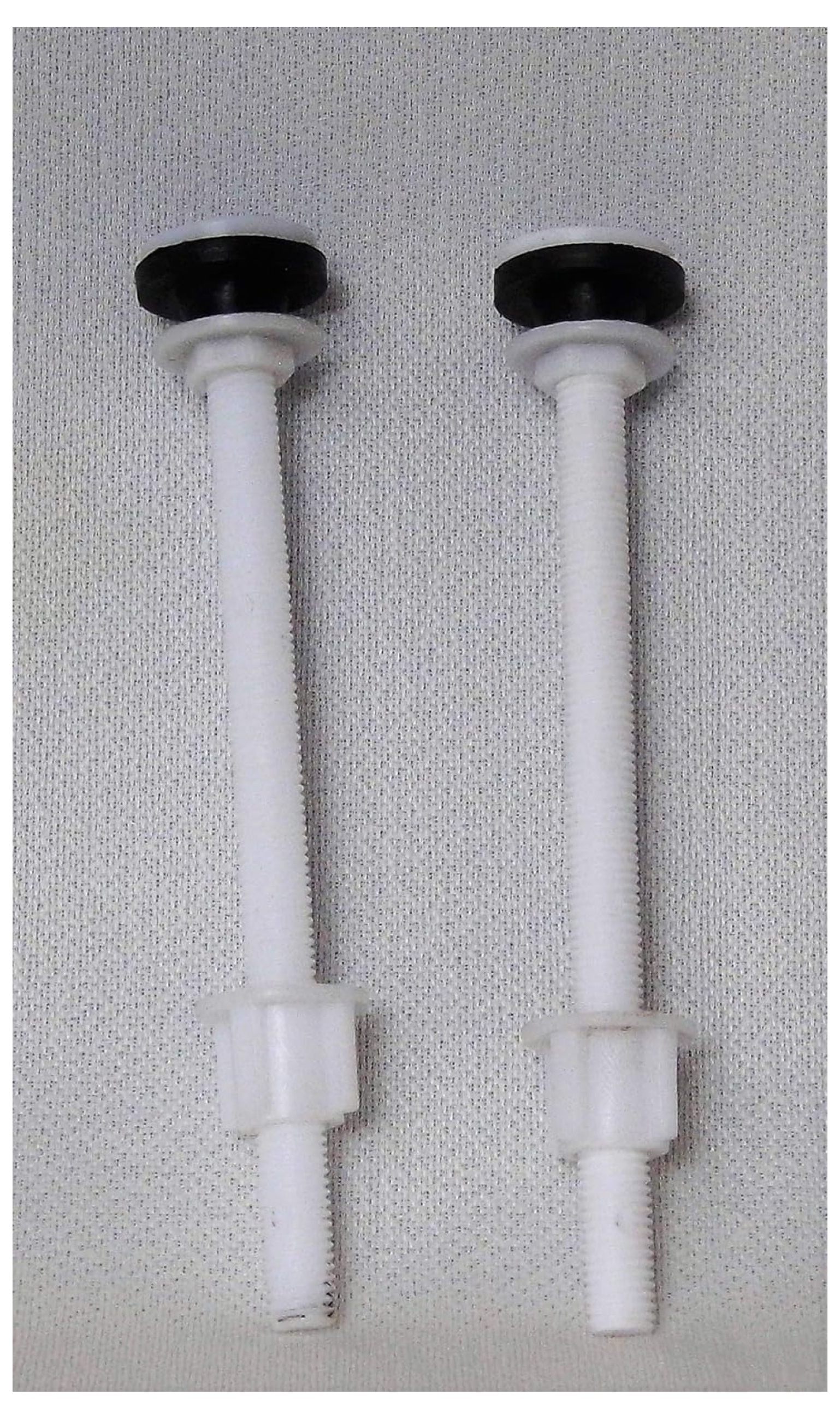 Toilet Seat Bolts, Raised Toilet Seats, Two Hinge Bolts, Nylon Plastic