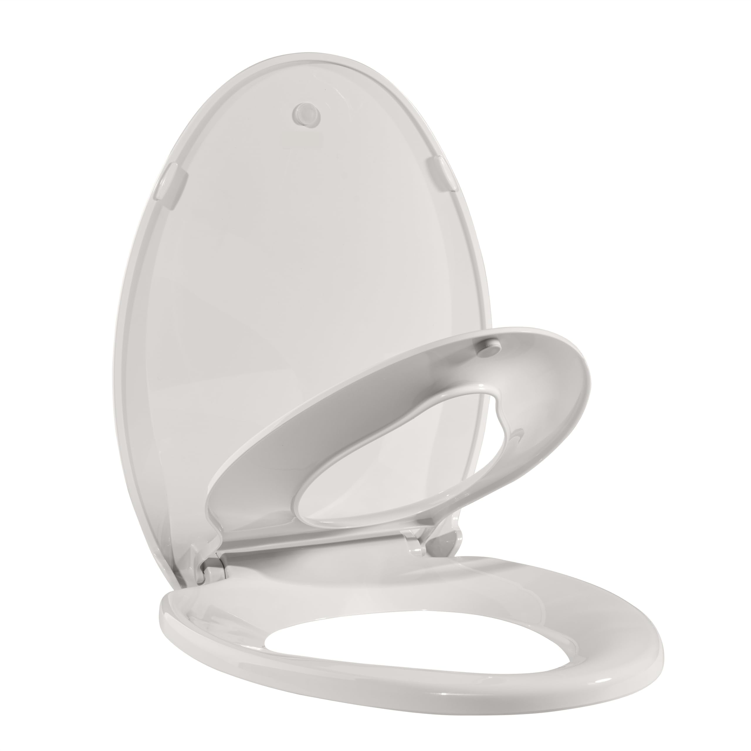 Toilet Seat with Built-in Potty Training Seat,Kids Potty Training,Toddler Toilet Seat,2 in 1 Toilet Seat for Toddlers & Adults,Soft-Close, Comfortable,Removable That Will Never Loosen, Round