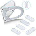 thumbnail image 1 of Toilet Seat Bumper Cushions,5 Pack Pu Toilet Seat Bumpers For Quiet Closing,Universal Toilet Seat Replacement Parts For Most Toilet Seats, 1 of 6