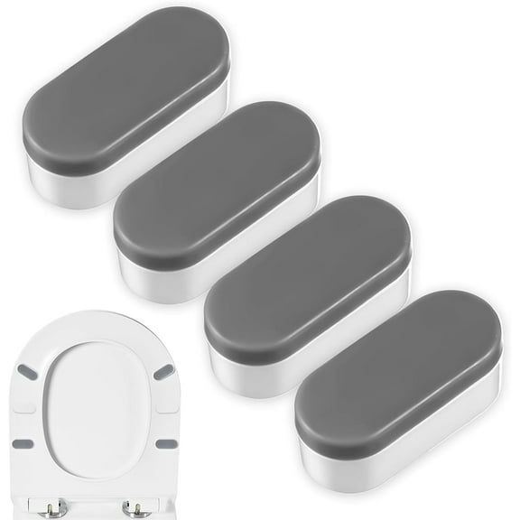 Toilet Seat Bumpers Kit,Tutuviw 4 Pcs Universal Rubber Toilet Seat Bumpers Pads,Toilet Seat Mute Anti-collision Cushion for Bidet,Toilet Seats Pads with Strong Adhesive for Replacement & Protection