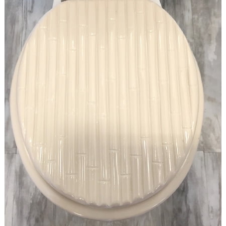 Toilet Seat Cover Bamboo Beige