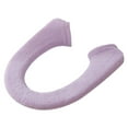 thumbnail image 1 of Toilet Seat Cover, Bathroom Mat - Loetky Stretchable Toilet Cover, Thickened Warm for Elongated Oval Toilet - Lavender, 1 of 9