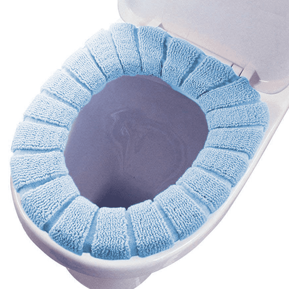 Toilet Seat Cover,Bathroom Soft Thicker Warmer with Snaps Fixed