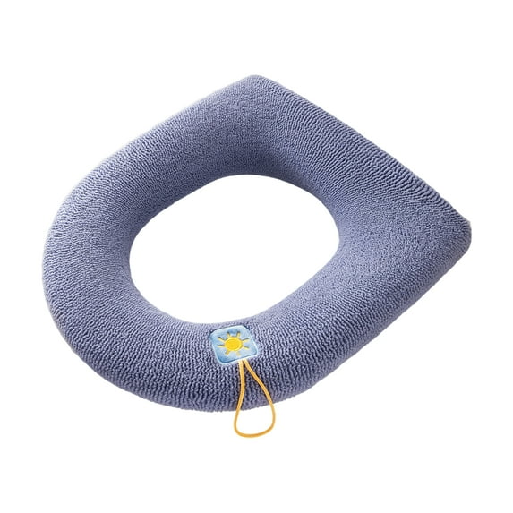 Toilet Seat Cover/Close Stool Mat, Washable Standard Toilet Lid Cover with Handle, Soft Thicken Warm Cover Pad Cushion for Bathroom, Fits Most Toilet Seats