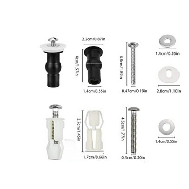 Toilet Seat Cover Close Top Fix Screws Nut Lid Pan Fixing HINGES Hole