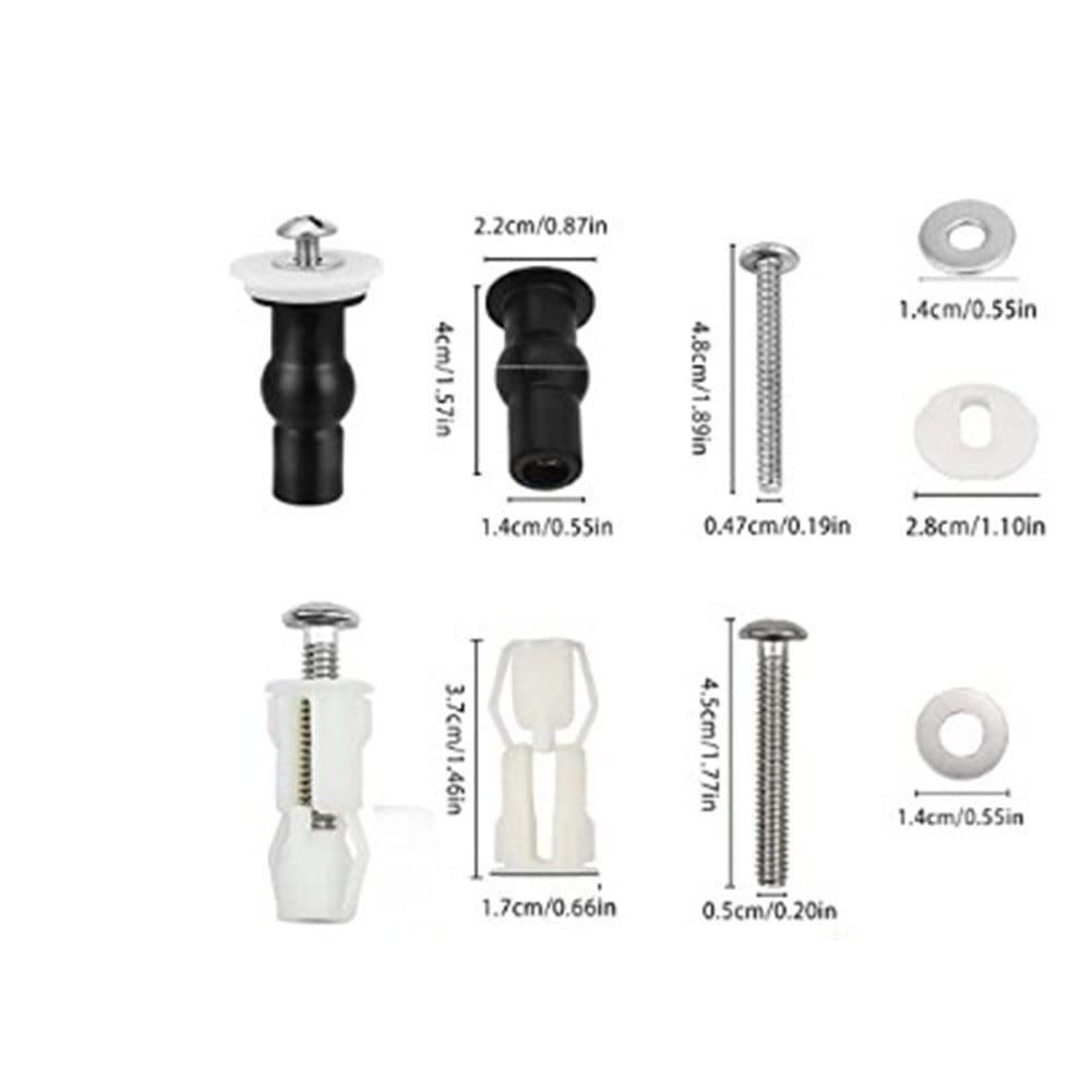 Toilet Seat Cover Close Top Fix Screws Nut Lid Pan Fixing Hinges Hole