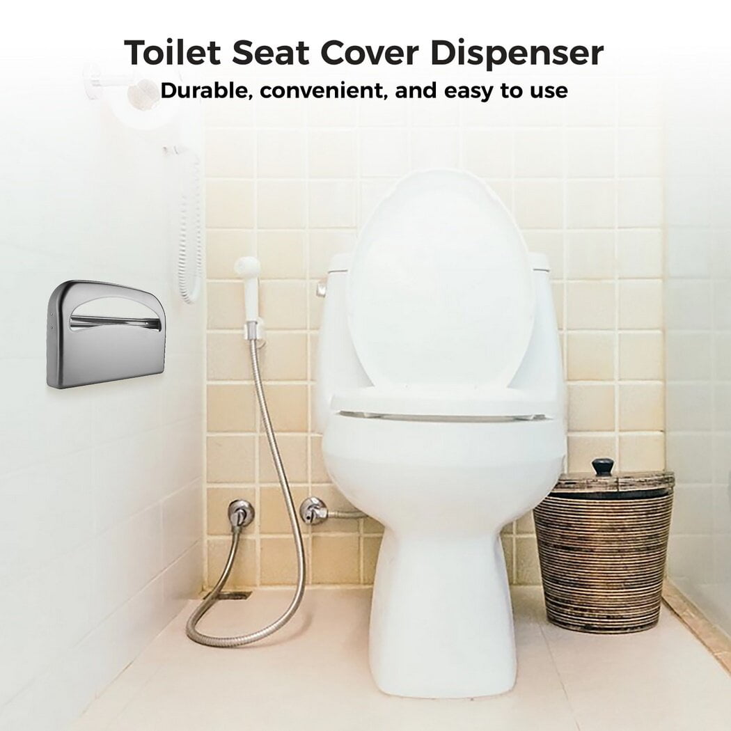 Toilet Seat Cover Dispenser Stainless Steel Wall Mount Toilet Seat