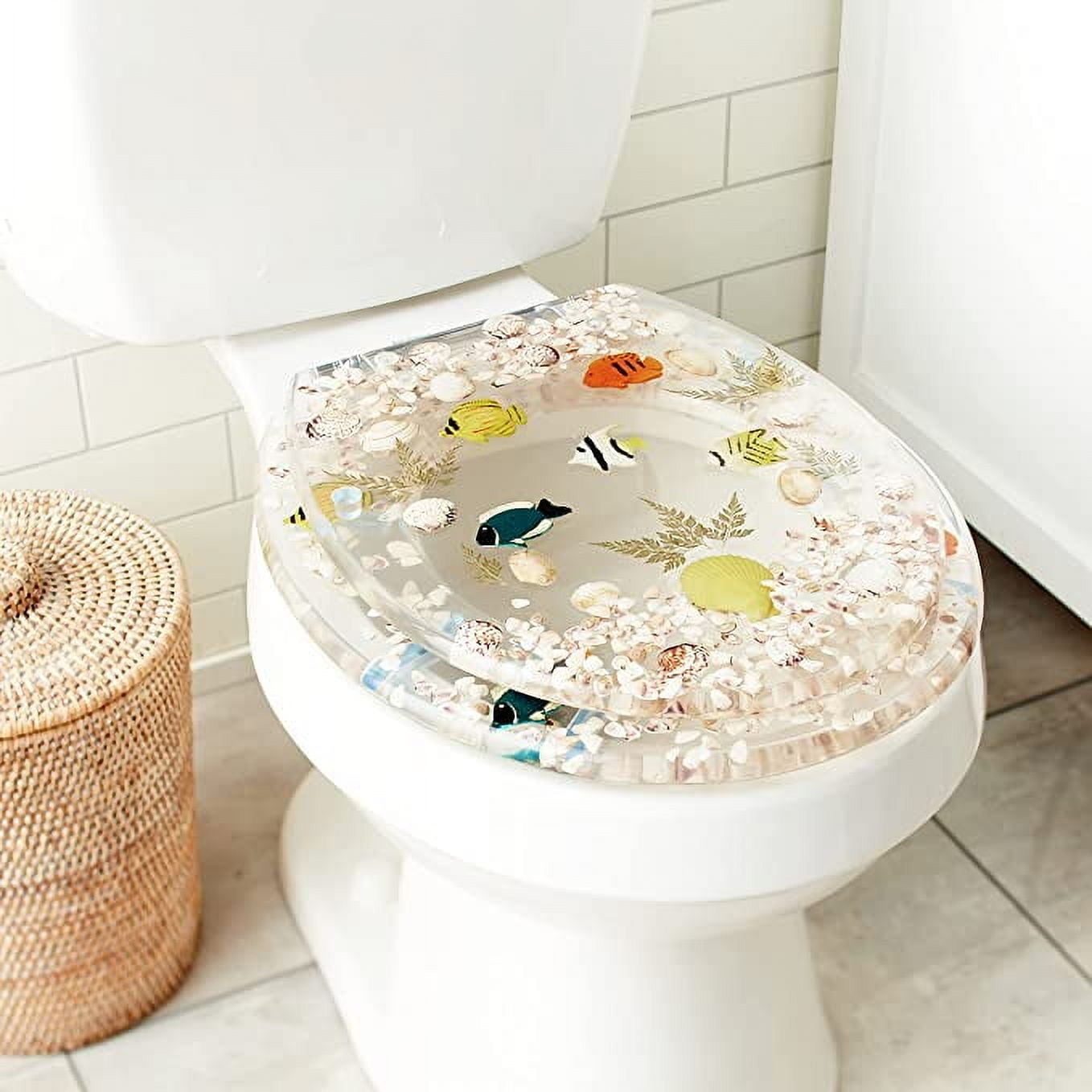 Toilet Seat Cover Fish Clear 17''