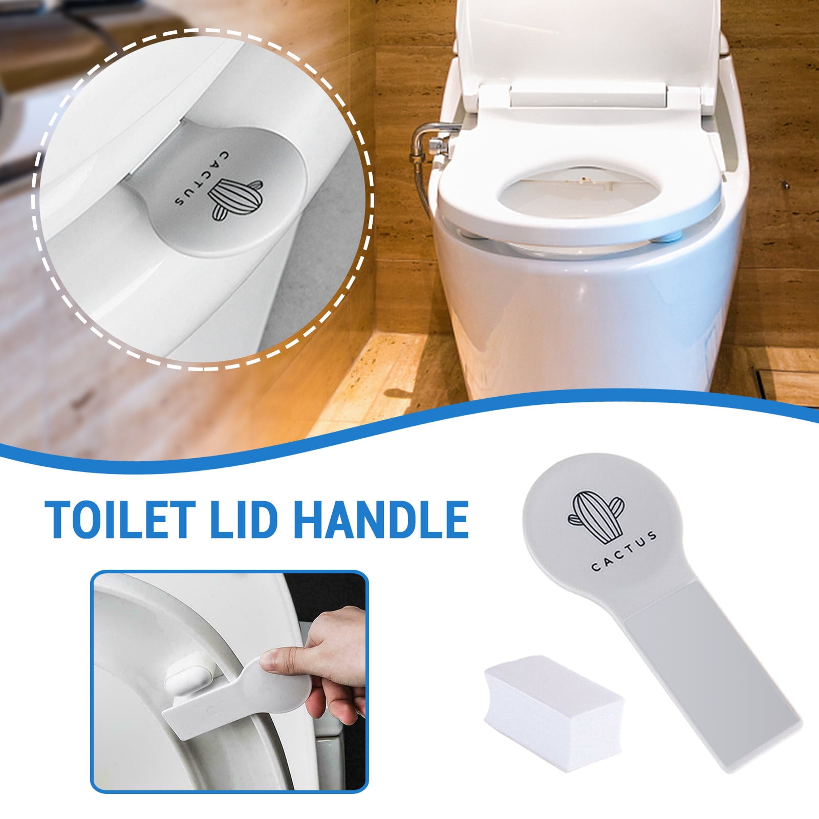 Toilet Seat Cover Lifter Lid Bowl Lift Handle Bathroom Soft Holder