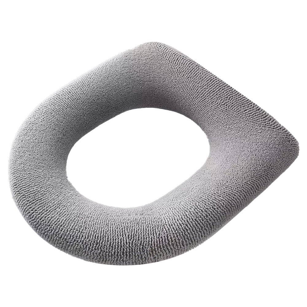 Toilet Seat Cover Plush & Thick Fabric Toilet Seat Warmer for Round