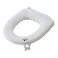 thumbnail image 1 of Toilet Seat Cover Plush Winter Season Thickening and Warm Washable Toilet Seat Covers Washable with Handle, 1 of 6