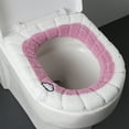 thumbnail image 1 of Toilet Seat Cover, Soft Fabric Warmer, Hygienic Washable Design, Universal Fit for Round & Elongated Seats, Easy Llation & Cleaning, Topliu, 1 of 8