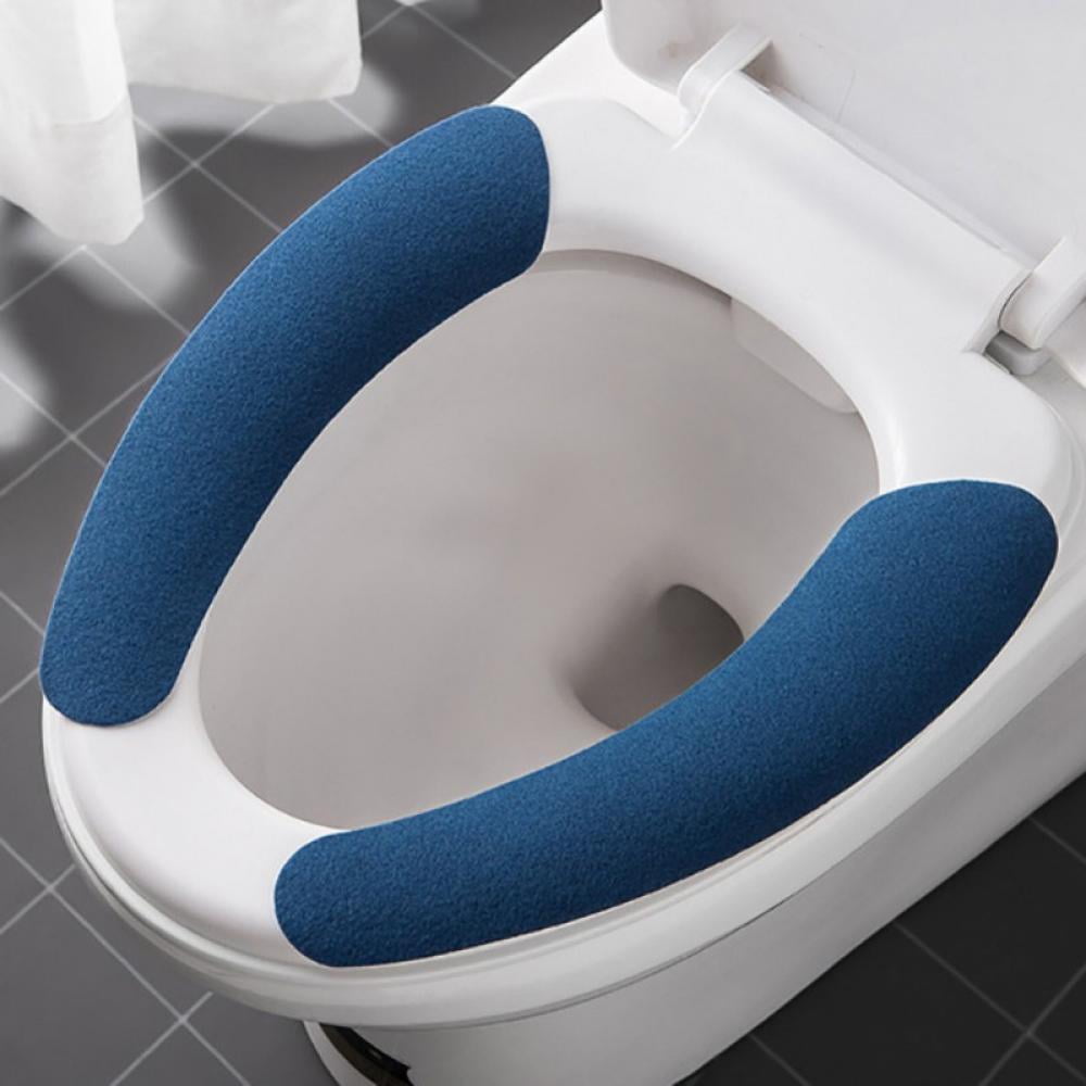 Toilet Seat Cover Warm,Adult Bathroom Round Elongated Soft Washable ...