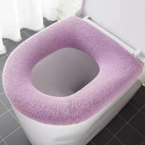 Toilet Seat Cover for Bathroom, Toilet Seat Cushion Covers Soft Thicker Warmer Washable Toilet Seat Cover Pads with Zipper Handle Home Reusable