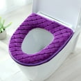 thumbnail image 1 of Toilet Seat Cover for Bathroom, Toilet Seat Cushion Covers Soft Thicker Warmer Washable Toilet Seat Cover Pads with Zipper Home Reusable, 1 of 8