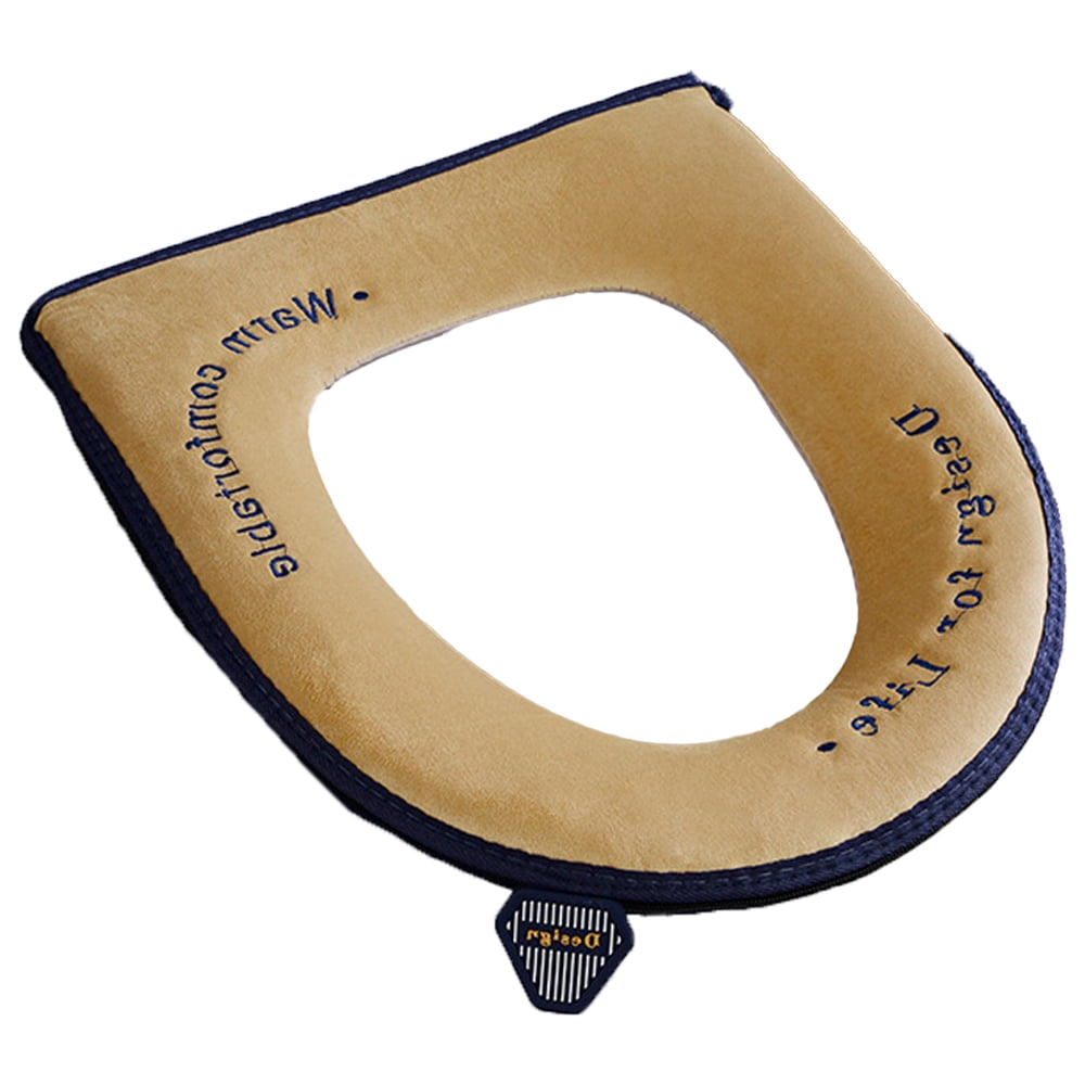 Toilet Seat Cover pad with Zipper Toilet Seat Cushion with Handle Soft