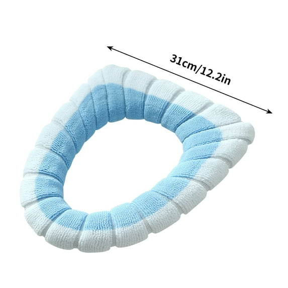 Toilet Seat Covers for Bathroom Qwtwty Color Contrast Toilet Cushion Knitted Toilet Cover Winter Warm Toilet Seat Household Toilet Cushion