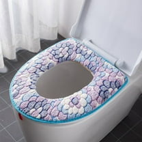 Toilet Seat Covers Cushion Bathroom Warm Skin-Friendly Four Seasons Available Seat Bowl Soft Zipper Washable Toilet Seat Cover