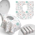 thumbnail image 1 of Toilet Seat Covers Disposable - 20 Pack - Waterproof,Ideal for Kids and Adults – Extra Large,Individually Wrapped for Travel,Toddlers Potty Training in Public Restrooms (Dinosaurs,20), 1 of 7