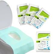 Toilet Seat Covers Disposable Travel Pack 30 count, Waterproof, Faster use-Sticker free, XL Disposable Toilet Seat Cover for Adults Kids,  Individually for Public Restroom/Airplane/Outdoors
