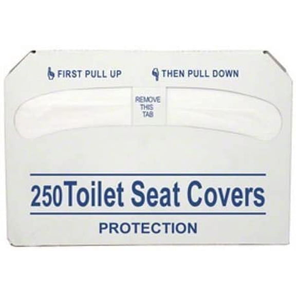 Toilet Seat Covers, Half Fold, 250 pcs, Set of 3 Bags