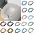 thumbnail image 1 of Toilet Seat Covers, Household Seasons Toilet Seat Thickened With Handle Winter Toilet Ring Washable Sets Wear Knitted Toilet Seat Under $10, 1 of 6