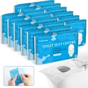 Toilet Seat Covers (Pack of 120), Size XL Flushable and Biodegradable Disposable Paper Toilet Seat Covers White, for Potty  Training Adults and Children, Great for Airplanes, Public Restrooms