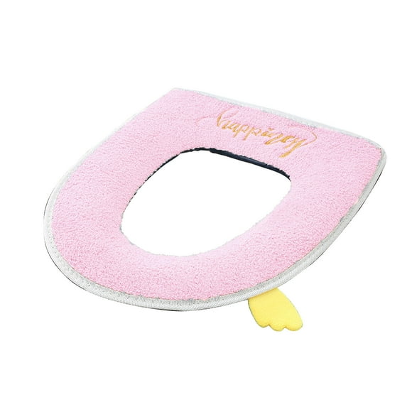 Toilet Seat Covers, Portable Toilet Seat Covers, Zipper Plush Warm Toilet Seat Cover for Winter Bathroom, Thickened Flock Material, Easy Installation, Soft Comfortable, Multi-Color Options