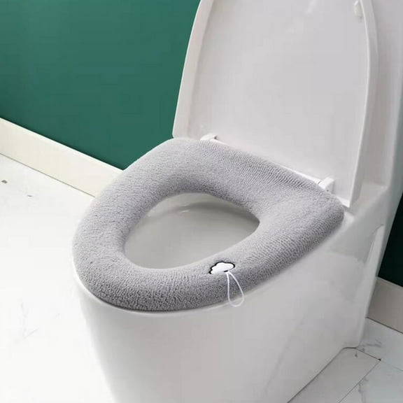 Toilet Seat Cushion Thickened Toilet Cover Knitted Toilet Seat Cushion Washable Household Toilet Cover Winter Warm Toilet Seat Cover Mat