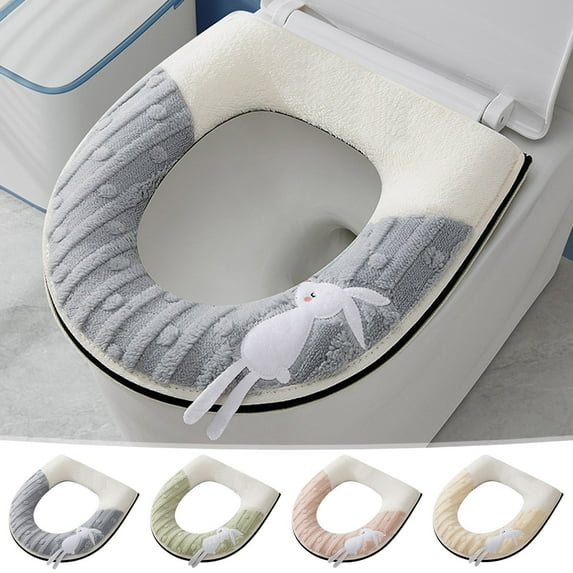 Toilet Seat Cushion for Adults, Toilet Cushion Warm Plush Household Toilet Seat Cushion Toilet Seat Cover