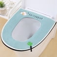 thumbnail image 1 of Toilet Seat Cushion with Handle Fully Covered 18.5x15.75 Inches, Detachable Washable Toilet Cover for All Seasons, Zippered Design, 1 of 6