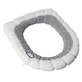 thumbnail image 1 of Toilet Seat Cushion with Hanging Loop Universal Waterproof Home Bathroom Soft Washable Toilet Seat Cover Pads (Gray), 1 of 8