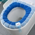 thumbnail image 1 of Toilet Seat Elongated Cushioned Household Seasons Toilet Seat Thickened With Handle Winter Toilet Ring Washable Sets Wear Knitted Toilet Seat, 1 of 8
