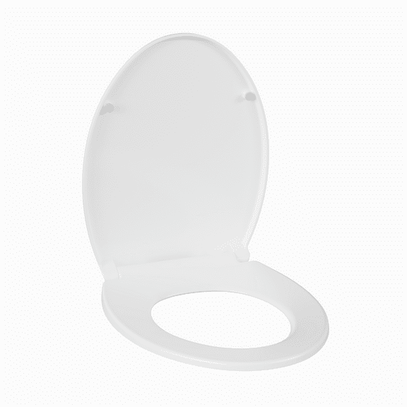 Toilet Seat,Elongated Toilet Seat with Soft Close, Quick-Release And Quick-Attach,Plastic Toilet Seat and Non-Slip Bumpers, Easy to Install and Clean, Never Loosens-Fits Most Elongated Toilets,White
