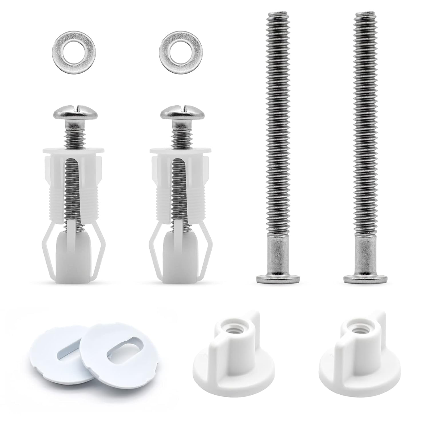 Toilet Seat Fittings Set 2 Pairs Universal Toilet Seat Screws and