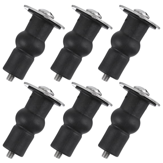 Toilet Seat Fixing Screws Stainless Steel Rubber 6PCS Set Widely Applicable