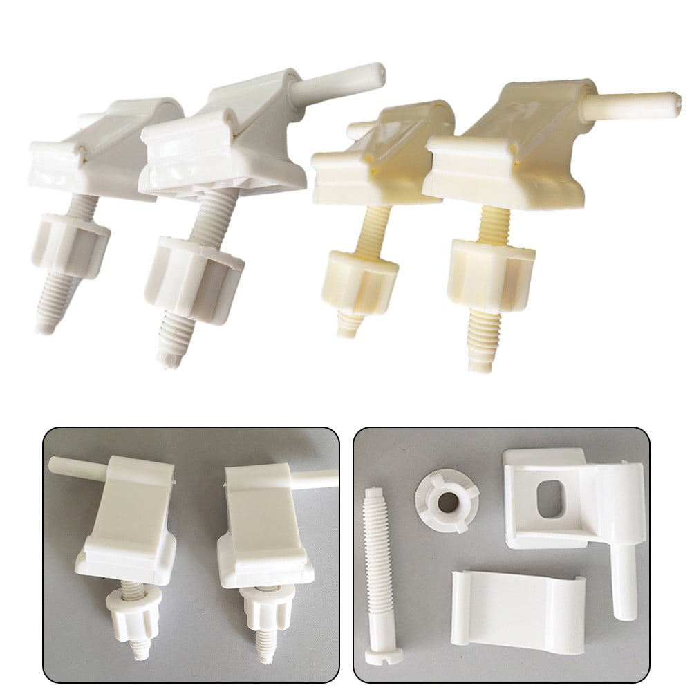 Toilet Seat Hinge Replacement Kit for White Plastic Toilets
