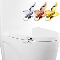 Toilet Seat Lifter Handle | Leaf Design | Hygienic Touch-Free Lid Lifting | ABS Construction | Champagne Finish | Durable Compact 4.7x3.6x1.5cm | 1-Pack | Fits Standard Toilet Seats | Decorative