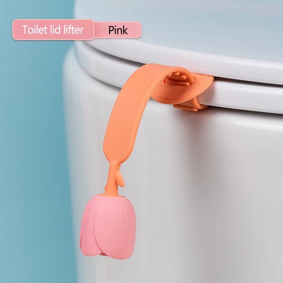 Toilet Seat Lifter Handle, PVC Toilet Lid Cover Lifting Tool, No-Touch Hygienic Bathroom Accessory, Easy Clean Multi-Buckle Design, 27.5x4x2.5cm, Soft Flexible Grip, 1 Pack