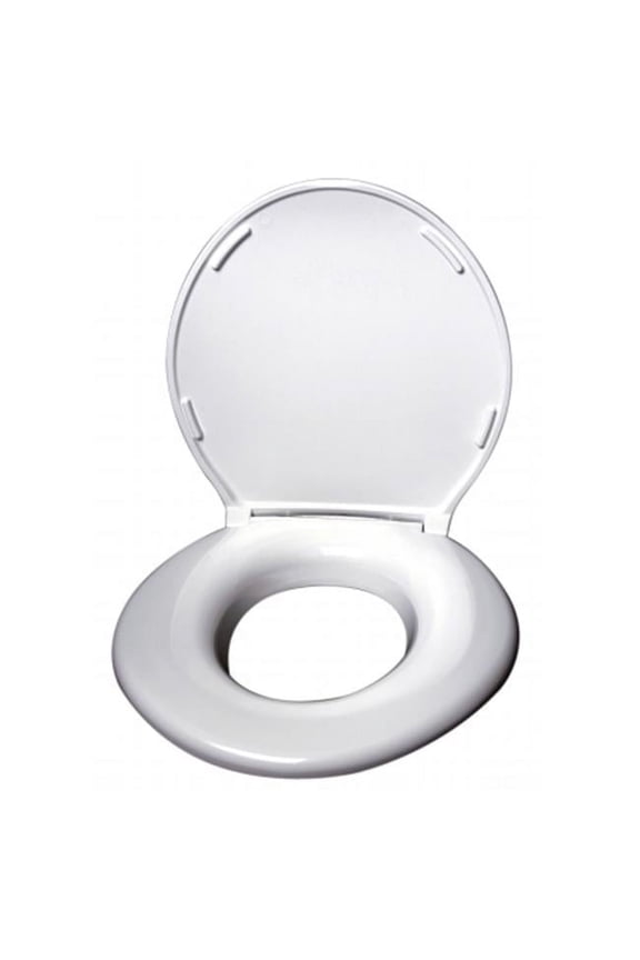 Toilet Seat Open Front Less Cover - White