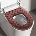 thumbnail image 1 of Toilet Seat Pad, 17x14.6" Soft Thickened Toilet Seat Cushion Covers, Washable Warmer Toilet Seat Mat wth Zipper for Home Hotel Bathroom, 1 of 6