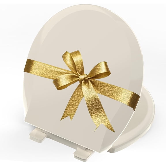 Toilet Seat Plastic White, Round Toilet Lid 16.5 inch, Round Shape Soft Close