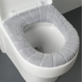 thumbnail image 1 of Toilet Seat Riser Pads Household Fours Seasons Toilet Seat Thickened With Handle Winter Toilet Ring Washable Sets Wear Knitted Toilet Seat, 1 of 9
